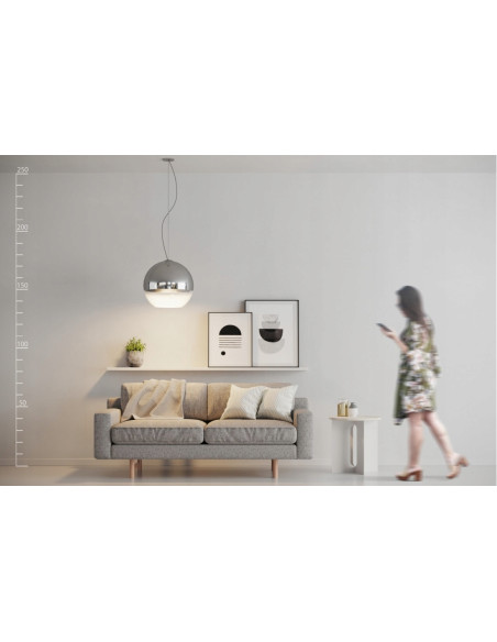 Lampa wisząca Glamour Szklana Kula – nowoczesny akcent do salonu, jadalni i biura, elegancki design w każdym wnętrzu