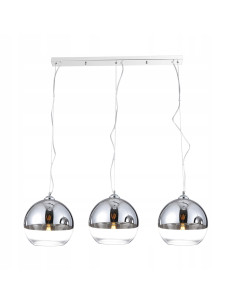 Lampa wisząca Silver Ball 3-punktowa – elegancka oprawa oświetleniowa do stylowych wnętrz i energooszczędna. 2
