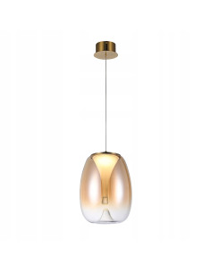 Lampa sufitowa PAMELA - eleganckie oświetlenie w bursztynie i złocie do sypialni i salonu, 150 cm, 1200 lumenów