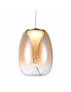 Lampa sufitowa PAMELA - eleganckie oświetlenie w bursztynie i złocie do sypialni i salonu, 150 cm, 1200 lumenów 2