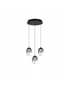 Elegancka lampa schodowa PAMELA z LED, czarna/szara, 180 cm, 3 punkty świetlne do nowoczesnych wnętrz