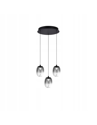 Elegancka lampa schodowa PAMELA z LED, czarna/szara, 180 cm, 3 punkty świetlne do nowoczesnych wnętrz