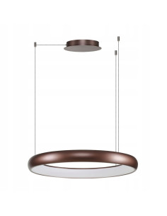 Lampa wisząca LED ANTONIO z brązowym pierścieniem, regulowana barwa, nowoczesne oświetlenie 61 cm do wnętrz