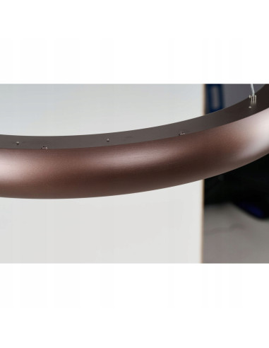 Lampa wisząca LED ANTONIO z brązowym pierścieniem, regulowana barwa, nowoczesne oświetlenie 61 cm do wnętrz