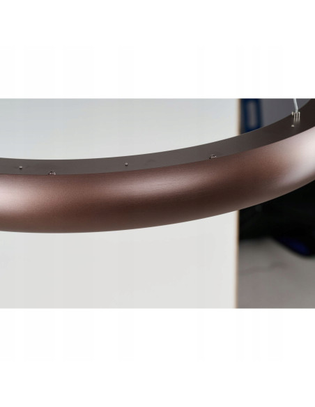 Lampa wisząca LED ANTONIO z brązowym pierścieniem, regulowana barwa, nowoczesne oświetlenie 61 cm do wnętrz