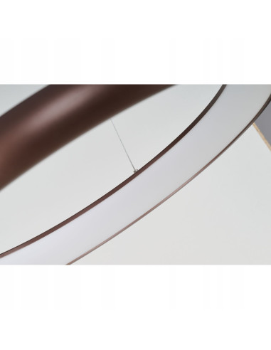 Lampa wisząca LED ANTONIO z brązowym pierścieniem, regulowana barwa, nowoczesne oświetlenie 61 cm do wnętrz