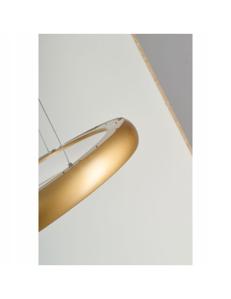 Lampa wisząca ANTONIO LED złota z pilotem, regulacją natężenia i zmienną barwą - nowoczesne oświetlenie do wnętrz