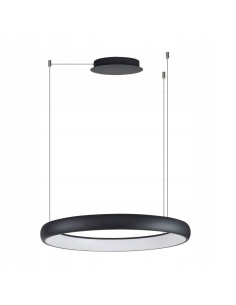 Lampa Wisząca ANTONIO z Regulacją Barwy Światła, Minimalistyczny Design, Zdalne Sterowanie, Czarna, 50W, 2700 Lumenów