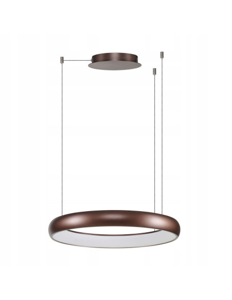 Lampa wisząca ANTONIO 200 cm w brązie z regulacją barwy światła i zintegrowanym źródłem LED do biura i domu
