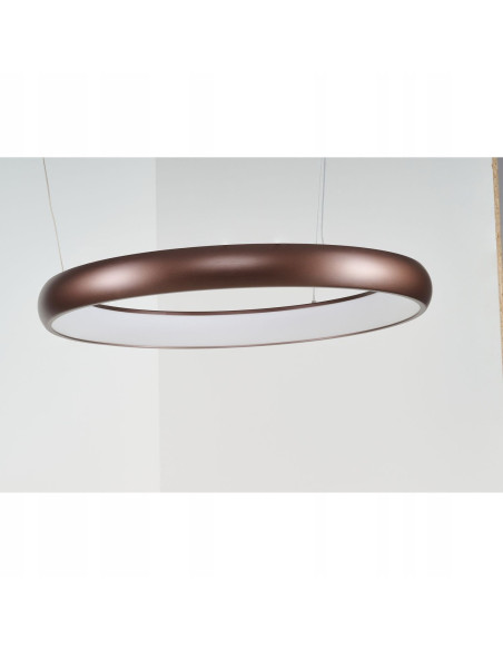 Lampa wisząca ANTONIO 200 cm w brązie z regulacją barwy światła i zintegrowanym źródłem LED do biura i domu