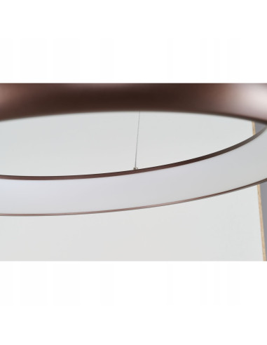 Lampa wisząca ANTONIO 200 cm w brązie z regulacją barwy światła i zintegrowanym źródłem LED do biura i domu