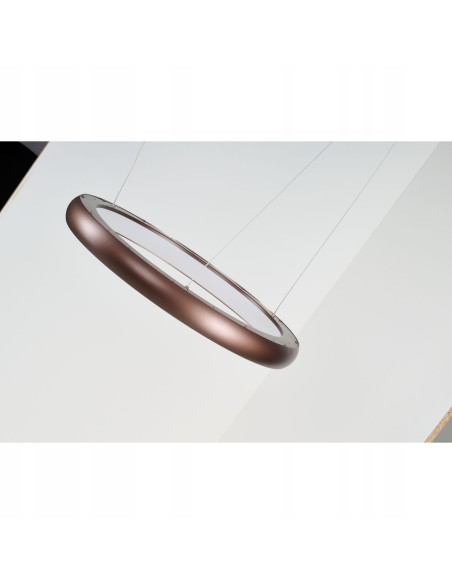 Lampa wisząca ANTONIO 200 cm w brązie z regulacją barwy światła i zintegrowanym źródłem LED do biura i domu