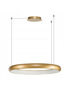 Lampa wisząca ANTONIO w kolorze złotym, regulowana barwa światła, nowoczesny design, 4200 lumenów, z pilotem