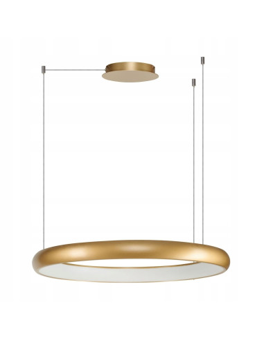 Lampa wisząca ANTONIO w kolorze złotym, regulowana barwa światła, nowoczesny design, 4200 lumenów, z pilotem