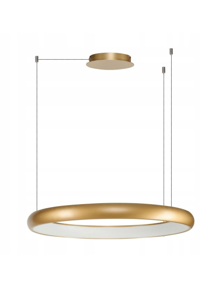 Lampa wisząca ANTONIO w kolorze złotym, regulowana barwa światła, nowoczesny design, 4200 lumenów, z pilotem