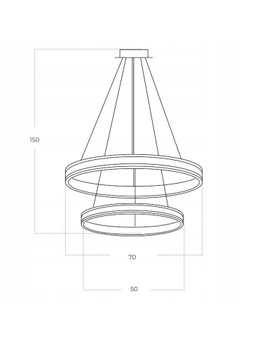 Nowoczesna lampa wisząca RIO w czerni i złocie – eleganckie oświetlenie LED do salonu, jadalni i biura, 4 źródła światła.