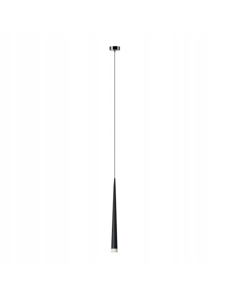 Lampa wisząca Stylo 1 – minimalistyczny zwis szklany, elegancki design, 120 cm, czarny, idealna do nowoczesnych wnętrz