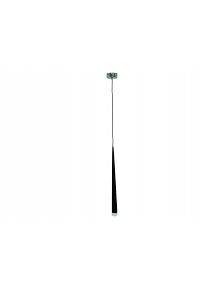 Lampa wisząca Stylo 1 – minimalistyczny zwis szklany, elegancki design, 120 cm, czarny, idealna do nowoczesnych wnętrz