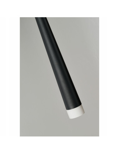 Lampa wisząca Stylo 1 – minimalistyczny zwis szklany, elegancki design, 120 cm, czarny, idealna do nowoczesnych wnętrz