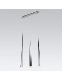 Lampa wisząca AZzardo Stylo 3 z chromowanymi kloszami – nowoczesne oświetlenie do biura i jadalni 2