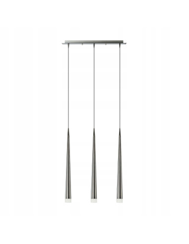 Lampa wisząca AZzardo Stylo 3 z chromowanymi kloszami – nowoczesne oświetlenie do biura i jadalni