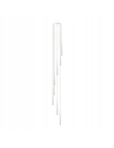 Nowoczesna Lampa Sufitowa STYLO 8 – kaskadowa, elegancka, minimalistyczna, idealna do biura i jadalni, biała.