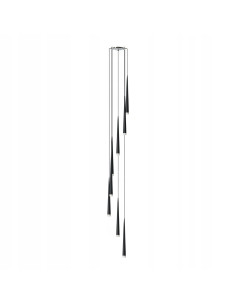 Elegancka lampa wisząca Stylo 8 w kształcie sople - nowoczesne oświetlenie w kolorze czarnym do wnętrz.