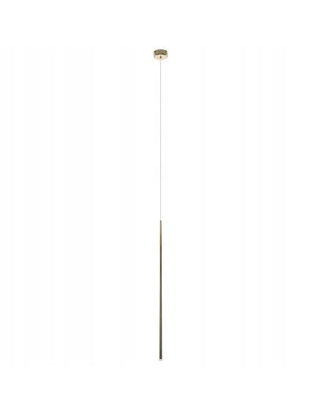 Lampa wisząca Louise 1 w złotym wykończeniu 3000K - eleganckie oświetlenie do biura, jadalni i salonu z LED.