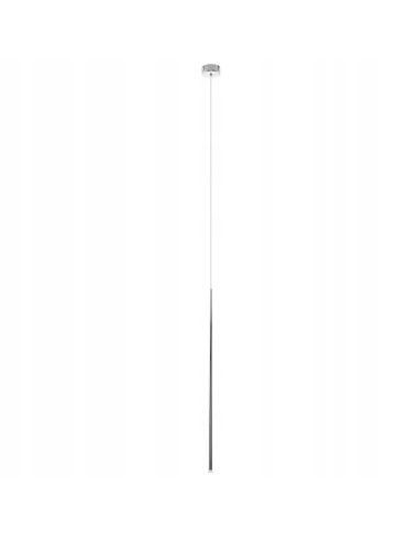 Lampa wisząca LOUISE - minimalistyczny zwis LED w srebrze, 180 cm, idealna do nowoczesnych wnętrz