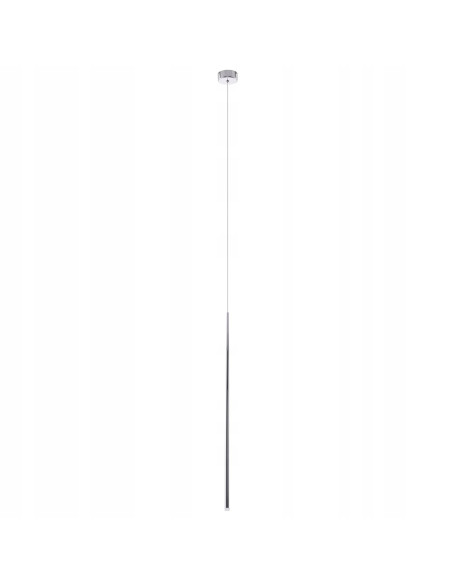 Lampa wisząca LOUISE - minimalistyczny zwis LED w srebrze, 180 cm, idealna do nowoczesnych wnętrz