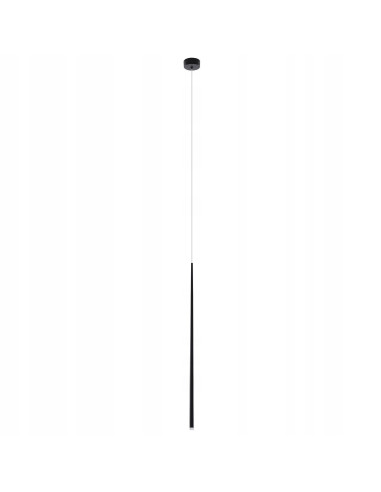 Lampa wisząca Louise 1 LED czarna - nowoczesna oprawa do biura, kuchni, jadalni, minimalistyczny design 180 cm