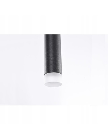 Lampa wisząca Louise 1 LED czarna - nowoczesna oprawa do biura, kuchni, jadalni, minimalistyczny design 180 cm