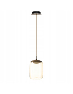 Lampa LED HELENA D w kolorze bursztynowym, nowoczesny design, 1200 lumenów, idealna do kuchni i salonu