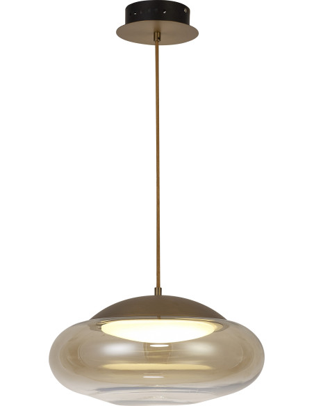 Lampa wisząca HELENA C LED 3000K bursztynowa, elegant użytek do biura i restauracji, design nowoczesny i klasyczny
