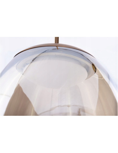 Lampa wisząca HELENA B LED w mosiężnym wykończeniu – nowoczesny dodatek do salonu, jadalni i biura.