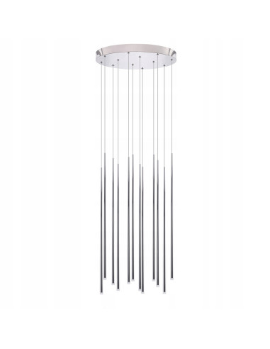 Lampa wisząca LOUISE 3000K z chromem, elegancka z efektem zwisających sopli – nowoczesne oświetlenie do wnętrz.