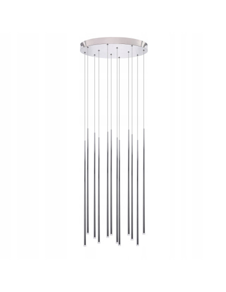 Lampa wisząca LOUISE 3000K z chromem, elegancka z efektem zwisających sopli – nowoczesne oświetlenie do wnętrz.