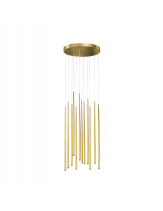 Lampa wisząca Louise 12 LED w złocie, minimalistyczny design idealny do nowoczesnych wnętrz, 2400 lumenów