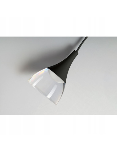 Lampa sufitowa DALMATIA w czerni z LED, idealna do biura, jadalni, salonu i sypialni - elegancki design i funkcjonalność