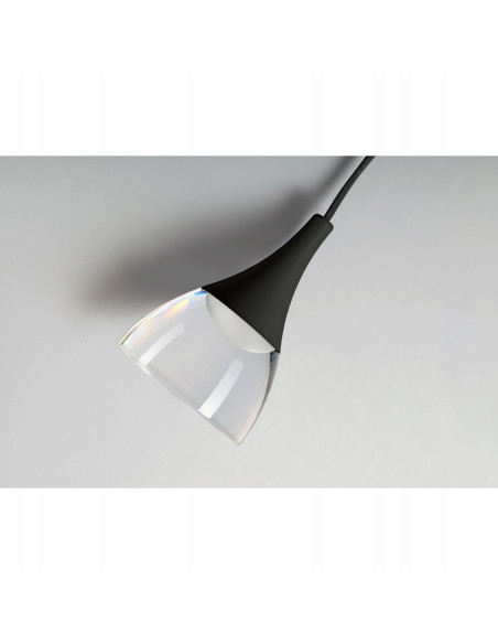 Lampa sufitowa DALMATIA w czerni z LED, idealna do biura, jadalni, salonu i sypialni - elegancki design i funkcjonalność