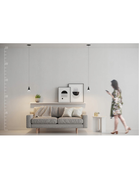 Lampa sufitowa DALMATIA w czerni z LED, idealna do biura, jadalni, salonu i sypialni - elegancki design i funkcjonalność