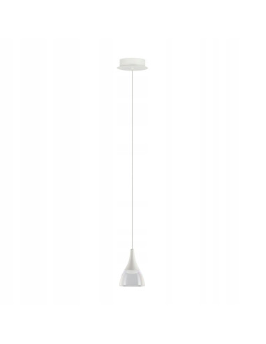 Lampa wisząca DALMATIA LED 140 cm, minimalistyczna, biały kolor, elegancki design do sypialni i salonu