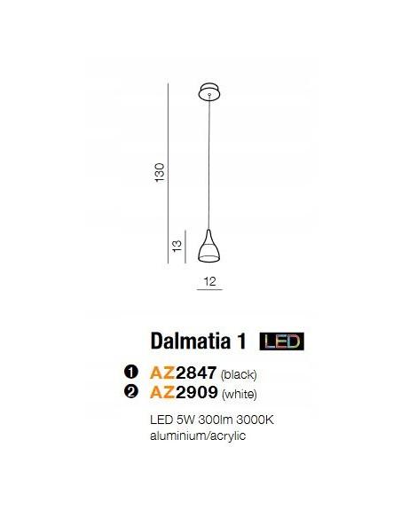 Lampa wisząca DALMATIA LED 140 cm, minimalistyczna, biały kolor, elegancki design do sypialni i salonu