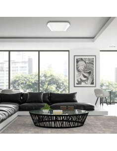 Kwadratowy plafon LED QUADRO 38W z regulacją barwy - nowoczesne oświetlenie do biura i domu 2