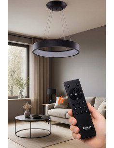 Lampa wisząca Smart LED SOLVENT R 110 - szara elegancja do nowoczesnych wnętrz i biur z WiFi 2