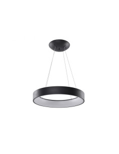 Lampa wisząca SOLVENT R SMART - nowoczesne oświetlenie LED z pilotem, czarna, regulacja jasności i barwy światła.