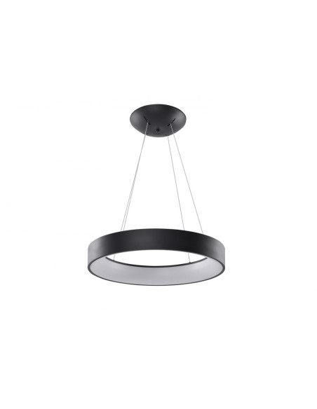 Lampa wisząca SOLVENT R SMART - nowoczesne oświetlenie LED z pilotem, czarna, regulacja jasności i barwy światła.