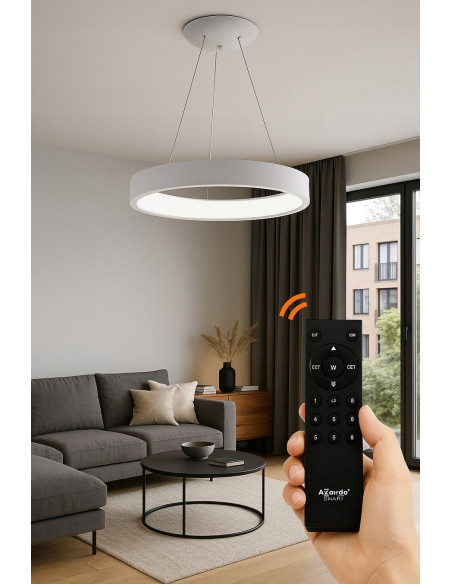 Lampa LED SOLVENT R AZzardo - Białe oświetlenie z aplikacją, regulacja natężenia i temperatury barwowej