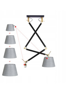 Lampa wisząca ZYTA 2 S w kolorze złotym z regulowanymi ramionami - elegancja i nowoczesność w jednym 2