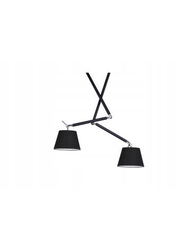 Lampa wisząca ZYTA 2 S regulowana z chromowanymi akcentami i możliwością wyboru abażurów E27